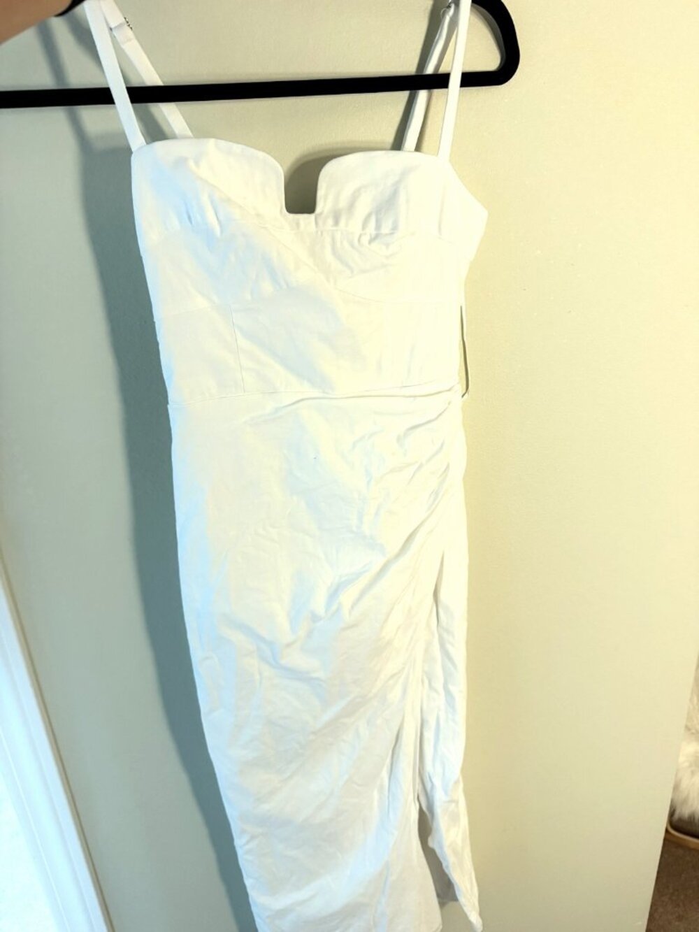 Reformation Alfred Dress White Size 0 Midi Sweetheart Neck